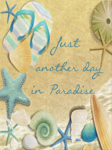 Just Another Day In Paradise White Modern Wood Framed Art Print with Double Matting by Greene, Taylor