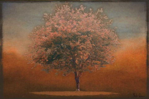 INDIAN SUMMER SILHOUETTE White Modern Wood Framed Art Print with Double Matting by Greene, Taylor