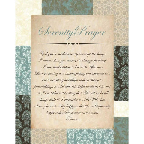 SERENITY BLUE Gold Ornate Wood Framed Art Print with Double Matting by Greene, Taylor