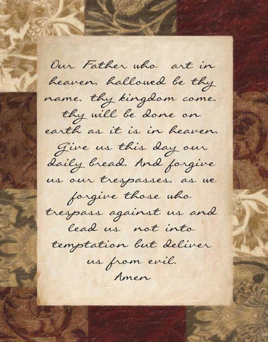 OUR FATHER  White Modern Wood Framed Art Print with Double Matting by Greene, Taylor