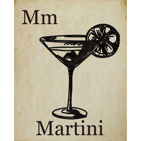 MATINI Black Modern Wood Framed Art Print by Greene, Taylor