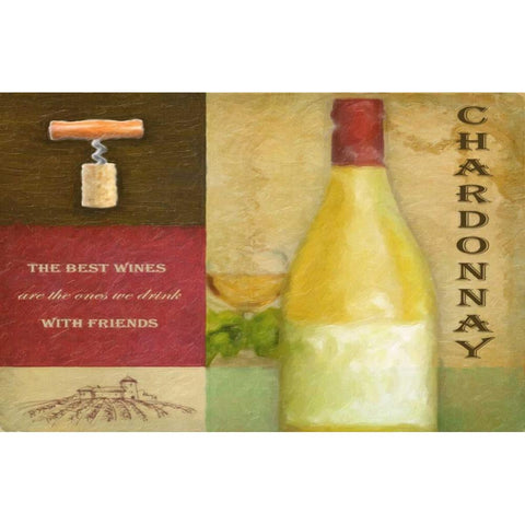 Chardonnay White Modern Wood Framed Art Print by Greene, Taylor