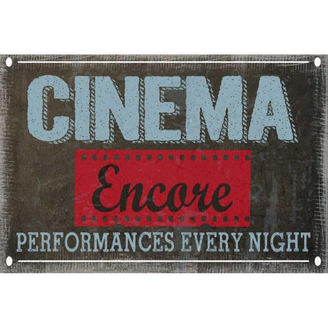 Cinema Encore White Modern Wood Framed Art Print by Greene, Taylor