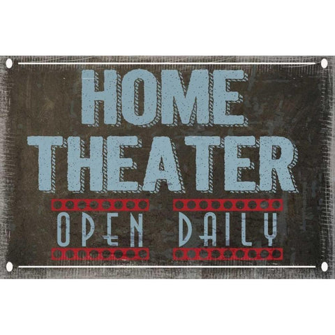 Home Theater White Modern Wood Framed Art Print by Greene, Taylor