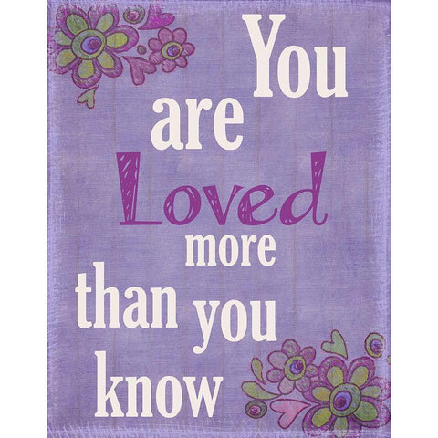 You Are Loved Black Modern Wood Framed Art Print with Double Matting by Greene, Taylor