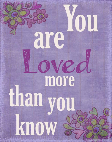 You Are Loved Black Ornate Wood Framed Art Print with Double Matting by Greene, Taylor