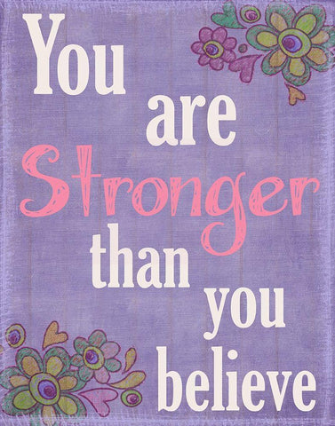 You Are Stronger Black Ornate Wood Framed Art Print with Double Matting by Greene, Taylor