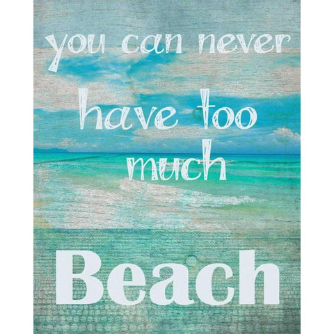 Too Much Beach White Modern Wood Framed Art Print by Greene, Taylor