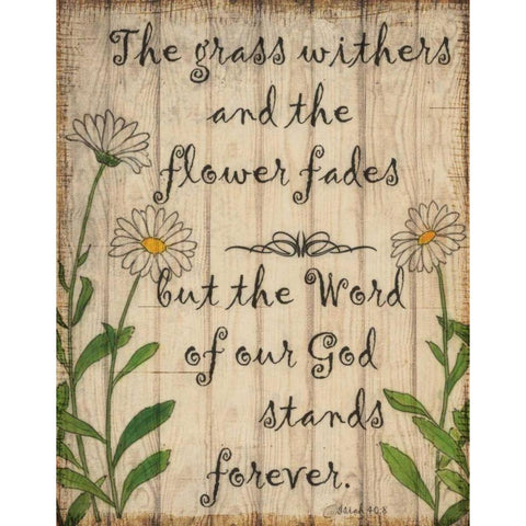 The Grass White Modern Wood Framed Art Print by Greene, Taylor