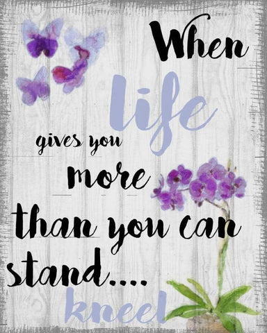 When Life White Modern Wood Framed Art Print with Double Matting by Greene, Taylor