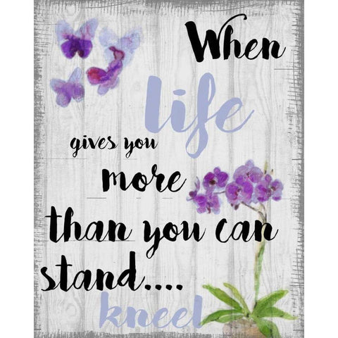 When Life Black Modern Wood Framed Art Print with Double Matting by Greene, Taylor