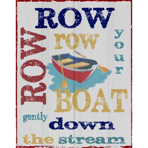Row Row Black Modern Wood Framed Art Print by Greene, Taylor