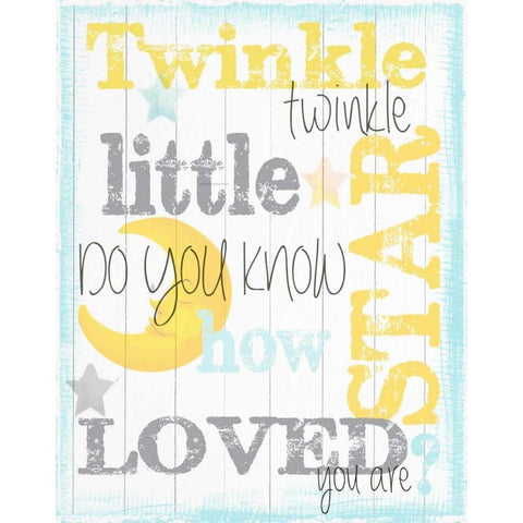 Twinkle 1 Black Modern Wood Framed Art Print with Double Matting by Greene, Taylor