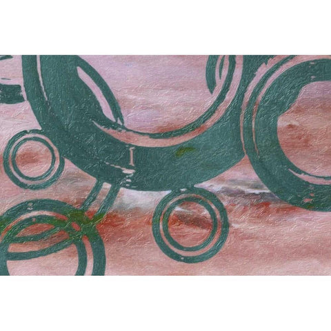 Azure Rings Black Modern Wood Framed Art Print with Double Matting by Greene, Taylor