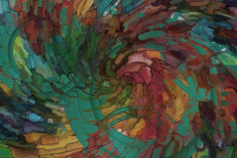 Abstract Mosaic White Modern Wood Framed Art Print with Double Matting by Greene, Taylor