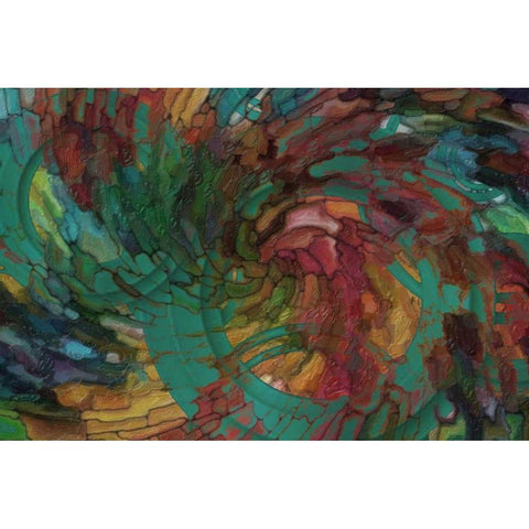 Abstract Mosaic Black Modern Wood Framed Art Print by Greene, Taylor