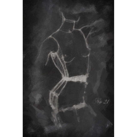 Model Sketch 21 White Modern Wood Framed Art Print by Greene, Taylor