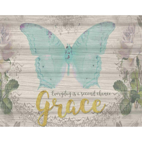 Everyday Is A Second Chance, Grace Gold Ornate Wood Framed Art Print with Double Matting by Greene, Taylor