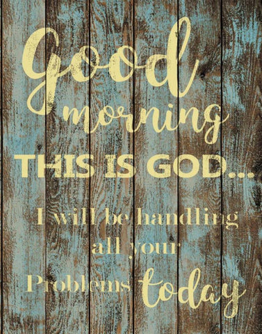 Good Morning White Modern Wood Framed Art Print with Double Matting by Greene, Taylor