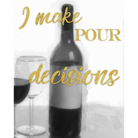 Pour Decisions Black Modern Wood Framed Art Print with Double Matting by Greene, Taylor