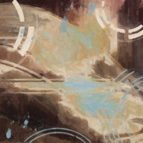 Orbstration1 Black Modern Wood Framed Art Print with Double Matting by Greene, Taylor