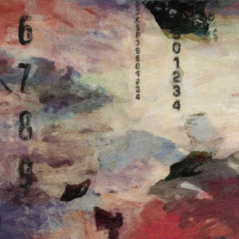 Number Study 1 Black Modern Wood Framed Art Print with Double Matting by Greene, Taylor