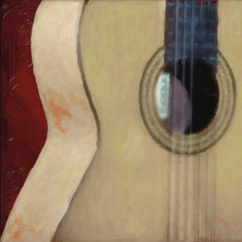 JAM SESSION II-NO BLUR 5 White Modern Wood Framed Art Print with Double Matting by Greene, Taylor