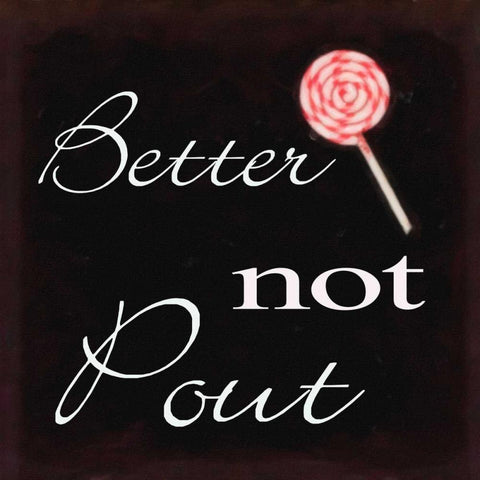 Better Not Pout  Black Ornate Wood Framed Art Print with Double Matting by Greene, Taylor