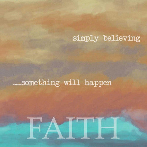 SIMPLY FAITH White Modern Wood Framed Art Print with Double Matting by Greene, Taylor