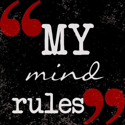 My Mind Rules White Modern Wood Framed Art Print by Greene, Taylor