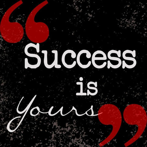 Success Is Yours White Modern Wood Framed Art Print by Greene, Taylor