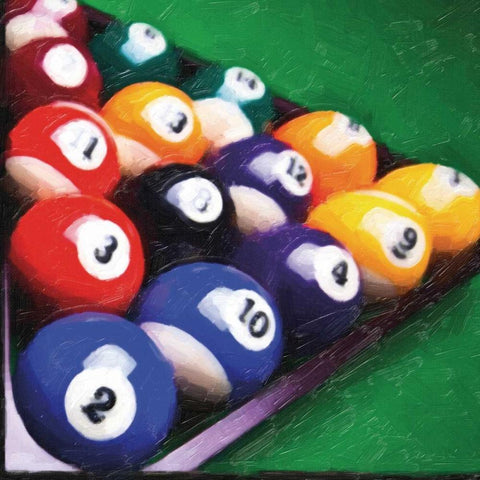 GAMING POOL White Modern Wood Framed Art Print by Greene, Taylor