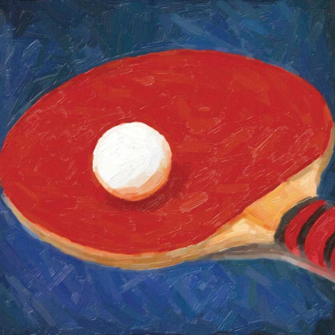 GAMING PING PONG White Modern Wood Framed Art Print with Double Matting by Greene, Taylor