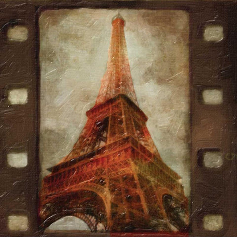 Travel 9 EIFFEL Gold Ornate Wood Framed Art Print with Double Matting by Greene, Taylor