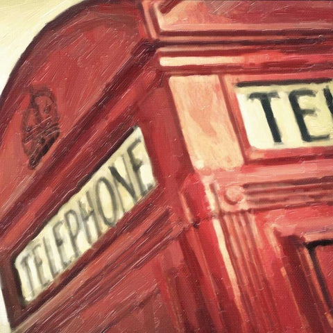 Travel 9 PHONE BOOTH White Modern Wood Framed Art Print by Greene, Taylor