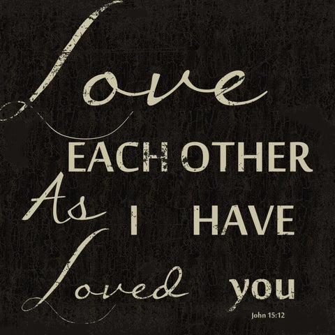 LOVE EACH OTHER White Modern Wood Framed Art Print with Double Matting by Greene, Taylor