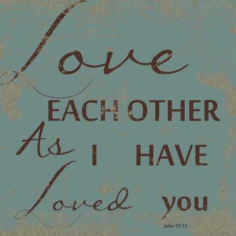 LOVE EACH OTHER White Modern Wood Framed Art Print by Greene, Taylor