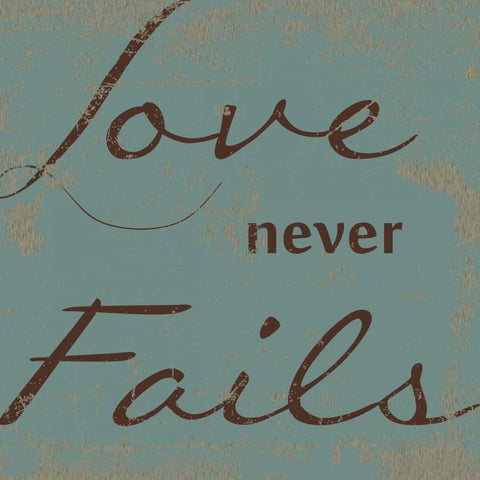 LOVE NEVER FAILS Gold Ornate Wood Framed Art Print with Double Matting by Greene, Taylor