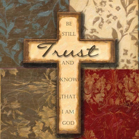 TRUST White Modern Wood Framed Art Print with Double Matting by Greene, Taylor