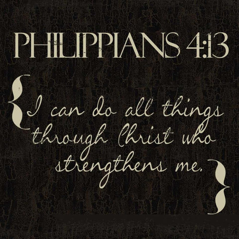 Philippians 4-13 Gold Ornate Wood Framed Art Print with Double Matting by Greene, Taylor