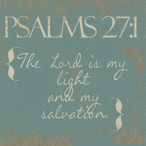 Psalms 27-1-New White Modern Wood Framed Art Print with Double Matting by Greene, Taylor