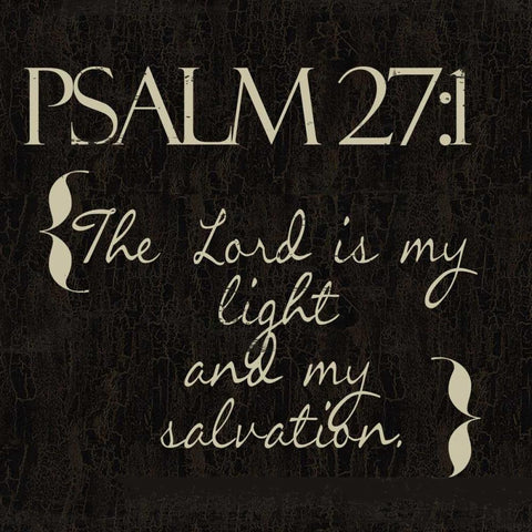 Psalm 27-1 N2 White Modern Wood Framed Art Print with Double Matting by Greene, Taylor