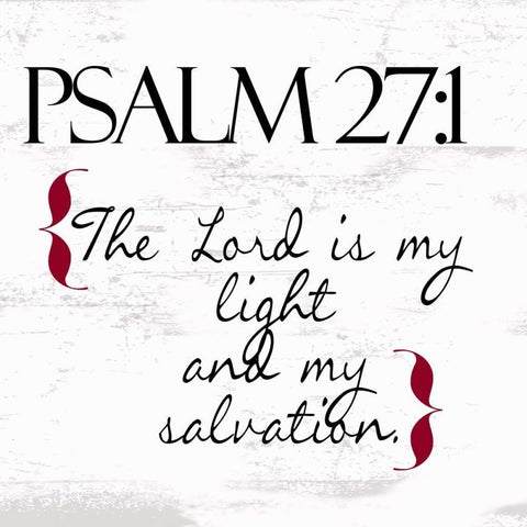 Psalm 27-1 N White Modern Wood Framed Art Print by Greene, Taylor