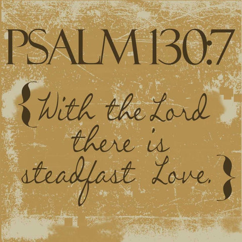 Psalms 130-7-Gold Black Modern Wood Framed Art Print with Double Matting by Greene, Taylor