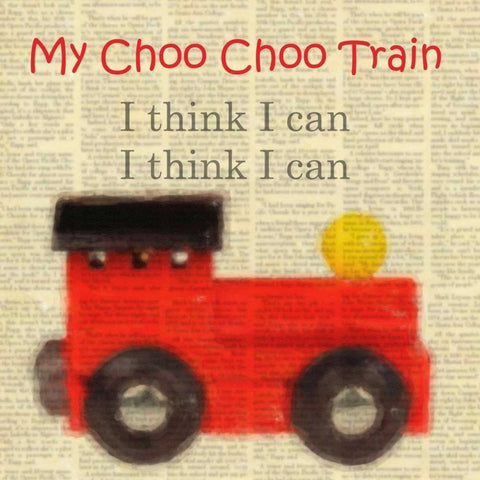 Choo Choo White Modern Wood Framed Art Print by Greene, Taylor