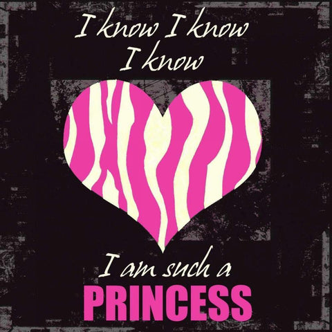 Such A Princess Black Modern Wood Framed Art Print with Double Matting by Greene, Taylor