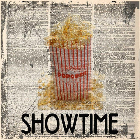 SHOWTIME White Modern Wood Framed Art Print by Greene, Taylor