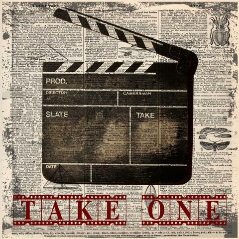 TAKE ONE White Modern Wood Framed Art Print by Greene, Taylor