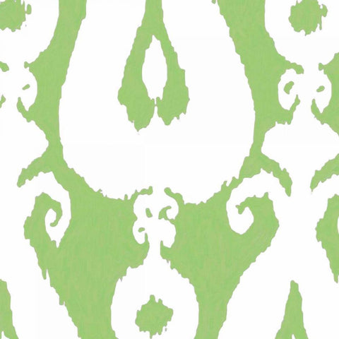 LIME IKAT Black Ornate Wood Framed Art Print with Double Matting by Greene, Taylor