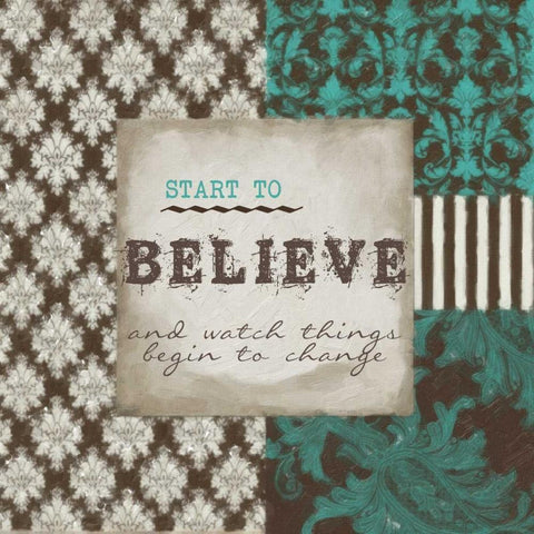 Start to Believe White Modern Wood Framed Art Print by Greene, Taylor